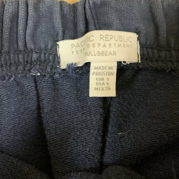 Pacific Republic Pull & Bear Navy Sweatpants Teen Girls Joggers Comfy Casual S - Picture 4 of 5